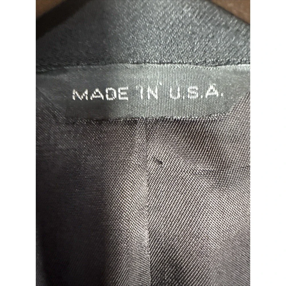 Vintage Chaps Ralph Lauren Mens 42 Black All Virgin Wool 2 Piece Suit Made USA